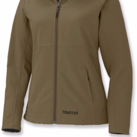 MARMOT BRAND OLIVE FUR HOOD WARM ZIP JACKET COAT M - Picture 15 of 16